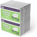Pulizie Lens Lens Wipes, Wipe 'N Clear, 150 Count, Pre-Moistened, Streak-Free, Sicuro per occhiali, Occhiali da sole, Gentle Cleaning, Clear Vision, Individualmente Avvolto per Viaggi e Convenienza, Made in USA