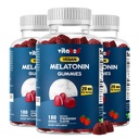 Melatonin 20mg Gummies - 180 Count - Droga gratis - Natural Strawberry Flavor - Vegetariano, Non OGM, Gluten Free (3 Bottiglie)
