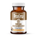 Procera Mega Mushroom - Memoria migliorata, Energia naturale e Clarity mentale - Mente chiara - Schiuma di cervello di sollevamento - Supporto immunitario - Detox - Lions Mane Chaga Cordyceps Shiitake Turchia Tail - 60 Conte