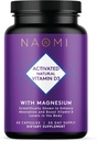 NAOMI vitamina attivata D3 5000 IU (125 mcg) Supplemento con Magnesio per ossa forti, denti, muscolo, supporto immunitario e mood, non OGM, senza glutine, 60 tappi di verdure, 30 giorni di alimentazione