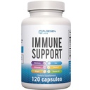 6 in 1 Supporto immunitario 120 capsule con potente miscela di Elderberry, Echinacea, Ginger, Vitamina C 650mg, Vitamina D3 5000 IU & Zinc Picolinate 30mg- Integratore di Booster immunitario per adulti e bambini