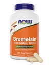 Ora Bromelain 500 mg, 200 capsule di veg - Ananas naturale, Proteolytic Enzyme Supplement, 2400 GDU