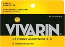 Vivarin, Pillole di caffeina, 200 mg di caffeina in ogni Tablet, in modo sicuro ed efficace aiuta a rimanere sveglia, aiuto di allerta, supplemento di energia, 16 compresse - 5 Pack