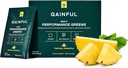 Gainful Daily Performance Greens Polvere, ananas di cocco, salute del fegato, energia, messa a fuoco e supporto immunitario con L Theanine, verdi organici, clorella, zenzero, verde + Adaptogen Drink Mix, 28 pacchetti