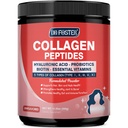 Peptidi Multi Collageno Polvere con Probiotici - Tipo I II III V X - Peptidi di collagene idrolizzati con Multivitaminici, Acido Ialuronico & Biotina - Supporto Pelle Giunti per capelli & Gut, 35 Serve