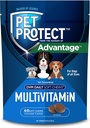 Pet Protect Dog Multivitamin, Vet-Formulated DVM Daily Soft Chews, Supporta la salute e il benessere in corso, Chicken-Flavor (60 Conte)