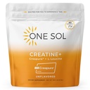 One Sol Creatine for Women, All Natural Women’s Creatine Powder w Creapure & Leucine, Aumentare la massa muscolare magra, Ridurre il tempo di recupero, Promuove la salute del cervello e dell’osso (senza aroma, 60 Serve)