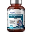 Megazyme Forte 200 compresse - Natural Plant Proteolytic Enzymes Nattozimes Serrazimes Supports Digestive System Immune Health