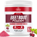 Polvere di radice di barbabietola organica - Supplemento di ossigeno nitrico Super Food Beets Supplementi, Supplementi di alta pressione organici della polvere della barbabietola, barbabietole per il supporto ad alta pressione sanguigna e supporto per la salute del cuore
