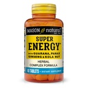 MASON Super Energy NATURAL, realizzato con Guarana, Panax Ginseng & Kola Nut per prestazioni ottimali e energia, alimentazione di 30 giorni