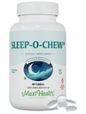 Maxi Salute Sleep-O-Chew Strawberry Chewable Tablets con Magnesio, Inositol, L-Tryptophan, Melatonina 3mg per il supporto al sonno - Non Habit Forming Sleep Aid per adulti, Kosher Sleep Supplement, 60 Count