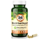 Silver Lining Herbs 36 Canine Skin & Coat Support - Integratore naturale di erbe per fortificare i cani contro l'ambiente - Integratore di pelle e cappotto per cani - 90 capsule