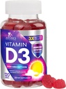 Vitamina D3 Gummy 5000 IU (125 mcg) - Integratore alimentare di vitamine D per le donne e gli uomini - Bone, denti, muscolo e supporto sanitario immunitario, Alta potenza VIT D3 Natura Non OGM & Gluten Free - 120 Gummies