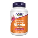 NOW Integratori Alimentari, Niacina (Vitamina B-3) 500 mg, Senza Flush, Doppia Forza, Salute Nutritiva, 90 capsule di Veg