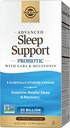 Probiotico avanzato di sostegno del sonno di Solgar con GABA & Melatonin, 30 capsule vegani - 30 miliardi di CFU - 5 Strains clinicamente-Studiati - Supporto per sonno e recupero riposante - Non-GMO & Vegan, 30 Servings