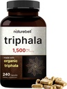 NaturalBell Triphala Capsule Supplemento, 1.500mg Per Serving | Realizzato con Amla Organica, Bibhitaki, Haritaki Fruit Powder – Supporta la salute digestiva – Doppia resistenza, Non OGM