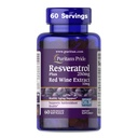 Puritan Pride Premium Resveratrol Youth GuardTM 250mg, Integratore alimentare per Sistema Immune, Antiossidante, Metabolismo Zucchero, Flusso Sanguigno e Supporto Funzione Vascolare, 60 Softgel Rapid Release