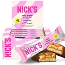 NICKS Protein Bars Chocolate Peanut | 15g proteina | 200 calorie | Low Carb Keto Friendly Snacks No Aggiunto Zucchero (Multipack 12 bar x 50g)