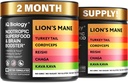 Kava Kava Root Cordyceps Lions Mane Reishi Mushroom Supplemento, Nootropic Mushrooms Capsule Kava Kava Extract, Mushroom Vitamins for Women, Energy Mushrooms, Ashwagandha, Magnesium - 60 Caps (2 Pack)