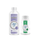 CARSON LIFE - Collage liquido con vitamina C 1 Bottiglia, 16 Oz Bundle con vitamina D Supplemento 1 Bottiglia, 10.000 UI, 60 compresse per muscoli forti, ossa, denti, antiinvecchiamento, pelle e chiodi per capelli