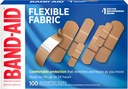 Band-Aid Bandaggi adesivi in tessuto flessibile per la cura dei tessuti & First Aid, Taglie assortite, 100 ct