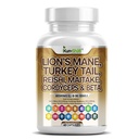 Lions Mane 3000mg 20in1 Mushroom Supplemento con tacchino Tail 2000mg Reishi 1000mg Cordyceps Chaga 1000mg Maitake Meshima Poria Cocos Shiitake Oyster Porcini Enoki 60 Count