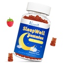 Gummie per dormire per adulti e bambini - Zucchero Melatonina Gummies con 7.5mg di Melatonina Per pancia, Magnesio, L-teanina, Vitamina B12, Vegetariano - Raspberry Flavor