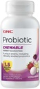 GNC Probiotic Chewable con 1,5 miliardi di CFU - Vanilla Berry, 100 compresse, supporto probiotico giornaliero