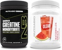 NutraBio Creatina monoidrato, non aromatizzato, (300 g) e isolato di proteine di siero chiaro, (Watermelon Breeze) supplemento Bundle – energia muscolare, crescita massima, recupero e resistenza
