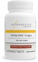 Integrative Therapeutics Vitaline CoQ10 100 mg - Integratore di supporto per la salute del cervello per gli adulti* - Supporta la salute del cuore* - Dairy-Free - Frutta tropicale aromatizzata, 30 compresse masticabili (30 porzioni)