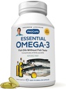 ANDREW LESSMAN Essential Omega-3 Mint - 600 Softgels - Ultra-Pure, olio Omega-3 ad alta potenza. Alte DHA, No Stomach Upset, No Contaminants, No Mercury. Piccolo Facile da ingoiare Softgels