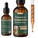Integratori di cani senior per la salute del cervello e il supporto del sistema nervoso, supplemento di funghi per cani, supplemento di demenza per calmare e rilassamento, indirizzi per la perdita, ritiro sociale - 59 ML