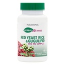 NaturesPlus Red Yeast Rice Gugulipid Complex - 450 mg, 60 Vegan Capsule - Prescrizione di qualità Integratore di erbe, Supporto al colesterolo - Vegetariano, Senza glutine - 60 Serve