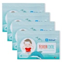 FeverCool Patches - Cooling Patches for Fever, Migraine & Headache Relief | Made in the USA | Cool Temperature | Mess & Odor Free | Adults & Kids 2+ | 4 Packs (16 x Patches)