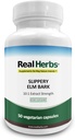 Erbe reali Slippery Elm Bark estratto-Derived da 7000mg di Slippery Elm Bark con 10:1 Estratto di resistenza- Soothes Soreness di Mucous Membranes, Antiossidante Skin Health Support–50 capsule vegetariane