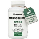 PriSTINE'S Pterostilbene 100mg Anti Aging Supplement Capsule - Alimentazione 60 giorni - Lung Health & Mental Clarity Antioxidant - Biodisponibilità elevata Vegan Non OGM