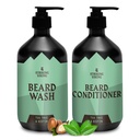 Striking Viking Beard Wash and Conditioner (Tea Tree & Biotin) - Paraben & Sulfate Free Cleansing Care for All Beard Types (10oz Per Bottiglia)
