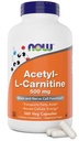 NOW Foods Now Acetyl L Carnitina 500mg, 360 Veg Capsule - Non OGM ACL 500 mg Caps