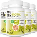 Probiotici per le donne e gli uomini - 300 miliardi di CFU, 24 strati + 15 erbe biologiche Prebiotici miscela, Probiotici giornalieri per la salute digestiva, Immune, Gut, Bloating - 240 capsula vegetariana (240-Days alimentazione)