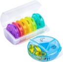 Organizzatore di pillole settimanali, Chrxbei 3 volte al giorno caso di pillole organizzatori 7 giorno, scatola di pillole di viaggio addensato con 21 grandi scomparti, BPA organizzatore di medicina libero per tenere vitamina, integratori, oli di pesce