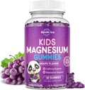 Gummie di Magnesio per bambini, Gummie di Citrato di Magnesio senza zucchero, Gummie di Magnesio calma di grande gusto per adulti e bambini, Dormire di sostegno, Salute del muscolo di Bone &, Rilassamento di Nerve, 60 Gummie di Uva