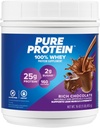 Pure Protein Bars, High Protein, Spuntini nutrienti per sostenere l'energia, basso zucchero, senza glutine, burro di arachidi al cioccolato, 1,76oz, confezione da 4