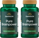 Swanson Pure Brainpower Salute Memoria cognitiva Memoria di supporto Brain-Derived Neurotrophic Factor (BDNF) Integratore a base di erbe (Ginkgo Biloba, Bacopa Monnieri) 60 capsule veggie (Veg Caps) (2 Pack)