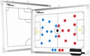 Innovazioni di calcio Doppio Sided Alluminio Magnetico Coach Tactic Board con parete Hanging Clips | Giocatore Magneti & Pen Incluso | Dry Erase Board | Full Field & Half Field