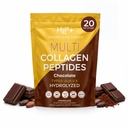 Proteine viventi sane - Peptidi multi collagene idrolizzati Tipi di polvere I, II, III, V & X - Grass Fed Bovine, Wild Caught Marine, Free Range Chicken - Gluten Free (Chocolate, 8 oz)