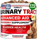 Trattamento UTI cane - 170 Trattamenti - Supplemento di mirtilli per cani - Controllo della vescica - Trattamento delle infezioni del tratto urinario - Medicina UTI Multivitamina - Vitamine e Integratori - Made in Italy