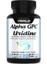 Alpha Gpc + Uridine 900mg – Potente Nootropic per Boost Focus, Memoria, Energia, Mood & Cognitive Performance – 120 capsule vegetariane