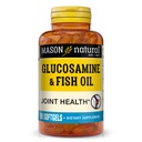 MASON Glucosamina NATURAL & Fish Oil Supplement con DHA & Omega 3 per Joint & Muscle Support, 1 mese di fornitura Softgel Pills