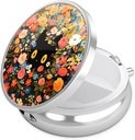 Nipichsha Pill Box, Piccolo Caso Pillola per il Purse & Pocket, Cute Travel Medicine Organizer, Portable Medicine Container Holder to Holding Vitamins, Medication, Fish Oil & Supplement, Flower Cat