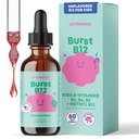 JoySpring Burst B12 Gocce - Vitamina B Complex per bambini (2 fl oz) B2, B6, B5 + Methylcobalamin B12 Bambini Supplemento per sostenere la crescita sana e lo sviluppo, Vegan B12, Età 2-16+ | 60 Servings